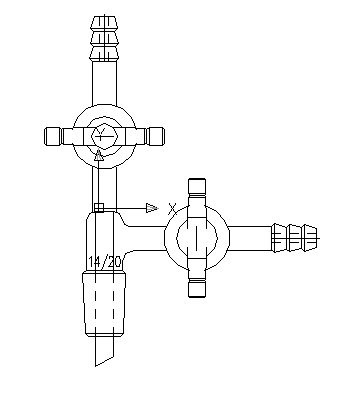 A121420,液體或氣體轉(zhuǎn)移接頭,具2mm四氟節(jié)門,14/20