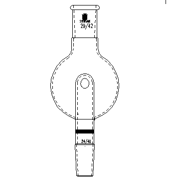 A232250,防濺球,具砂板,上磨口:29/42,下磨口:24/40,250ml
