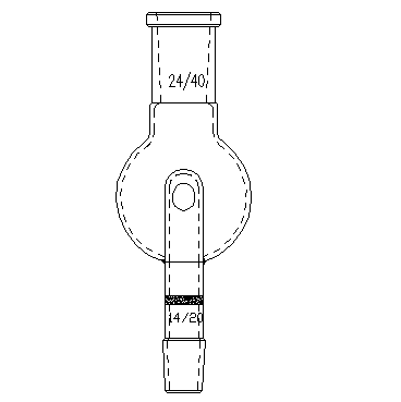 A232414,防濺球,具砂板,上磨口:24/40,下磨口:14/20,100ml