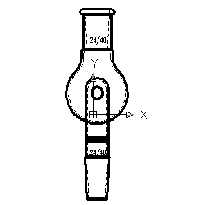 A232424,防濺球,具砂板,上磨口:24/40,下磨口:24/40,100ml