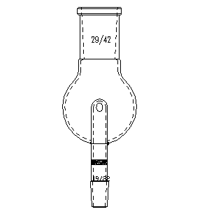 A232919,防濺球,具砂板,上磨口:29/42,下磨口:19/22,100ml