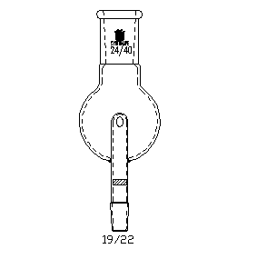 A242419,防濺球,具孔玻板,上磨口:24/40,下磨口:19/22,100ml