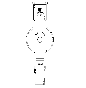 A242424,防濺球,具孔玻板,上磨口:24/40,下磨口:24/40,100ml