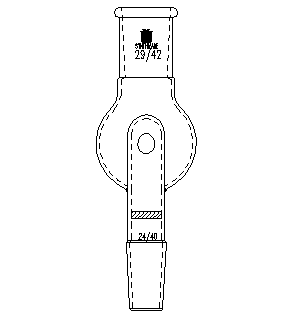 A242924,防濺球,具孔玻板,上磨口:29/42,下磨口:24/40,100ml