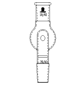 A242929,防濺球,具孔玻板,上磨口:29/42,下磨口:29/42,100ml