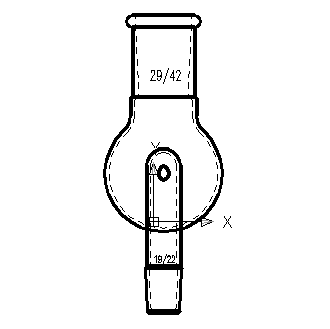 A282919,防濺球,上磨口:29/42,下磨口:19/22,100ml