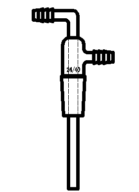 A314075,氣體或液體輸入接頭,24/40,φ10小咀接口,管長(zhǎng):75mm