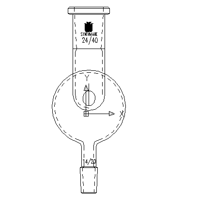 A472414,防濺球,具多孔板及回流孔,24/40-14/20,100ml
