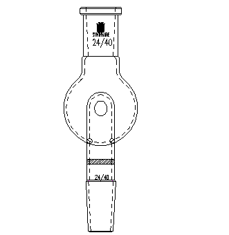 A472424,防濺球,具多孔板及回流孔,24/40-24/40,100ml