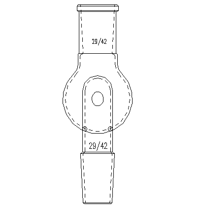 A602929,防濺球,具回流孔,上磨口:29/42,下磨口:29/42,100ml
