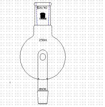 A609250,防濺球,具回流孔,上磨口:24/40,下磨口:19/22,250ml