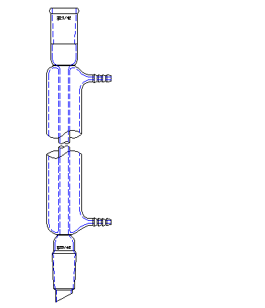 C205300,直型冷凝器,29/42,有效長度:300mm,φ10mm小咀