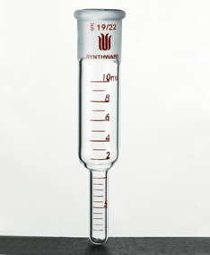 C291904,帶刻度的濃縮管,磨口:19/22,體積:4ml