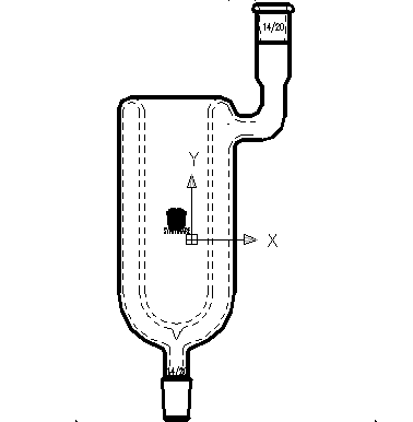 C341031,微型杜瓦冷凝器,90°,14/20,內(nèi)管深:120mm,內(nèi)徑:31mm