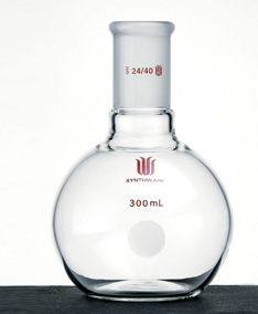 F124300,平底燒瓶,磨口:24/40,300ml