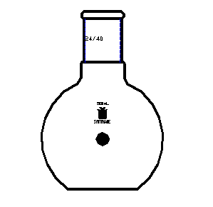 F124500,平底燒瓶,磨口:24/40,500ml
