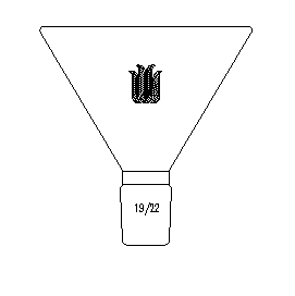 F189100,三角漏斗,具磨口,100mm,磨口:19/22