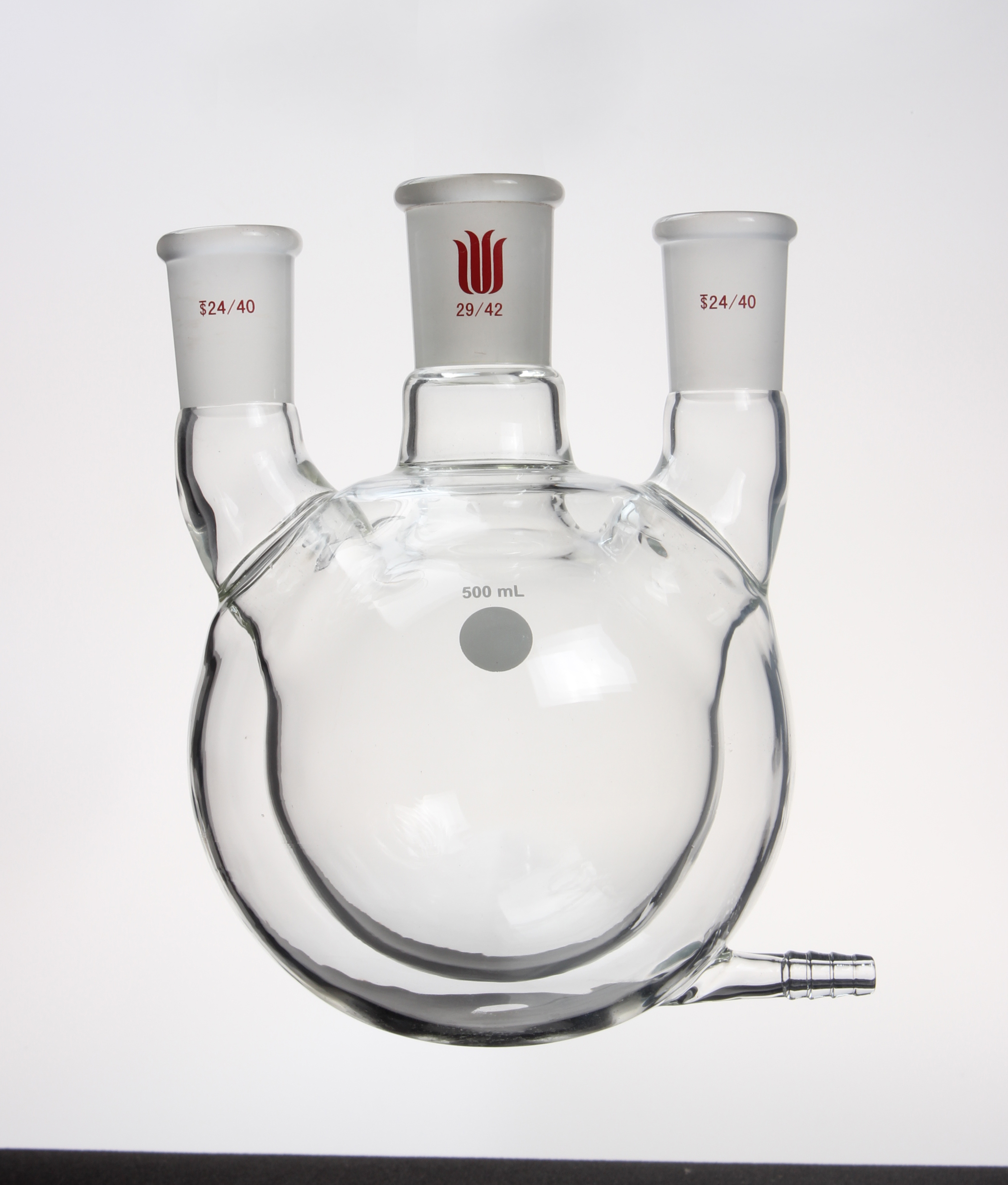 F204500 夾套全包式，直三口圓底球瓶,