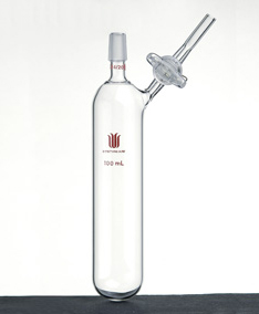 F691100,反應(yīng)管,外磨口14/20,玻璃節(jié)門,100ml
