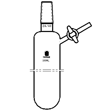 F694100,反應(yīng)管,外磨口24/40,玻璃節(jié)門,100ml
