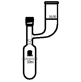 F762450,溶劑儲存瓶，具內(nèi)磨口,24/40,50ml,4mm高真空閥,管外徑*長度28mm*140mm