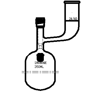 F764350,溶劑儲存瓶，具內(nèi)磨口,24/40,350ml,4mm高真空閥,管外徑*長度70mm*140mm