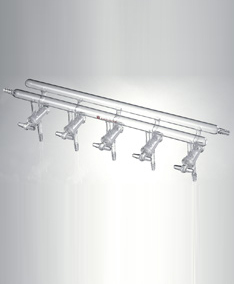 M181004 雙排管真空氣體分配器（空心節(jié)門塞） 節(jié)門組數(shù)4 總長度(mm)375