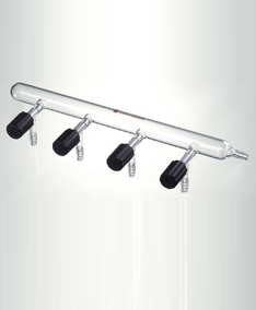 M202404 單排管真空氣體分配器（高真空閥） 節(jié)門組數(shù)4 閥門(mm)0-4 總長度(mm)425