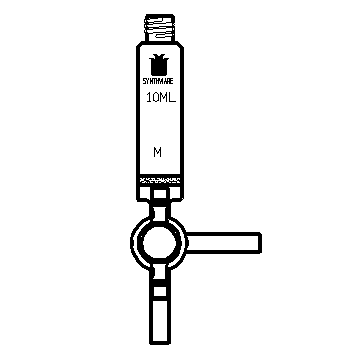 P130010M,多肽固相合成管,T型四氟節(jié)門,10ml,14#,G3