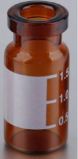 V332004B,鉗口棕色樣品瓶帶書寫簽 2ml 100個/包 11.6*32mm