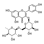 2-(3,4-二羥基苯基)-3-[[(2S,3R,4S,5S,6R)-3,4,5-三羥基-6-[[[(2R,3R,4R,5R,6S)-3,4,5-三羥基-6-甲基四氫-2H-吡喃-2-基]氧基]甲基]四氫吡喃-2-基]氧基]-5,7-二羥基-4H-色烯-4-酮