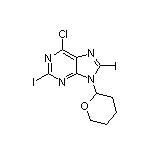 6-氯-2,8-二碘-9-(四氫-2H-吡喃-2-基)-9H-嘌呤