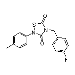 4-(4-氟芐基)-2-(對甲苯基)-1,2,4-噻二唑烷-3,5-二酮