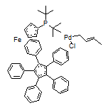 氯(巴豆基)[1,2,3,4,5-五苯基-1’-(二叔丁基磷)二茂鐵]鈀(II)